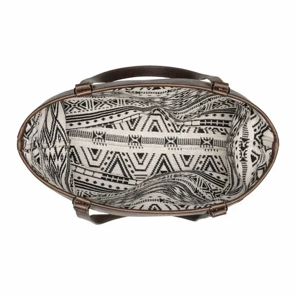 Thirty One Jewell‎ NWOT Black & White Rio Weave XL Reversible Tote 16"X14"X5" - Picture 5 of 14